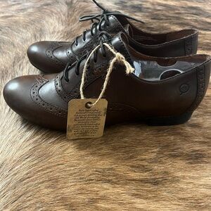 Born Dark Brown Leather Oxfords